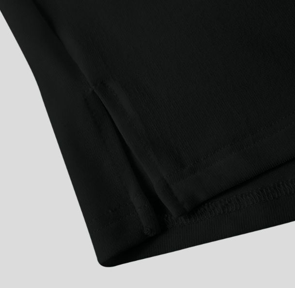 Herrenkleidung, elastischer, mittelhoher Halsausschnitt, enges Woll-T-Shirt mit Aufdruck_voghion.com