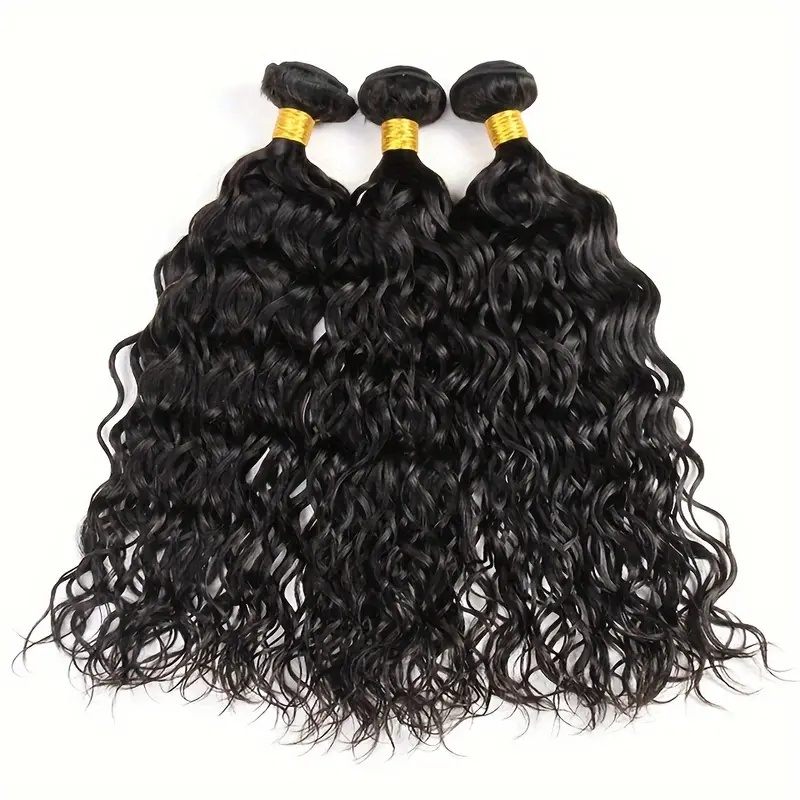 3PCS Brazilian human hair 10A hair bundle 3 pack human hair Water Wave hair bundle No processing styling long-lasting glue free wig hair extension_voghion.com