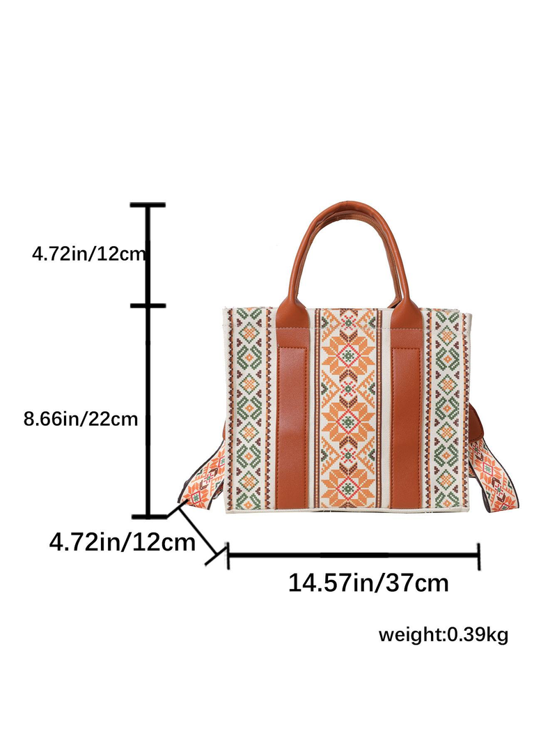 Γυναικεία τσάντα tote σε στυλ boho, ρετρό, ποπ, γυναικεία τσάντα ώμου_voghion.com