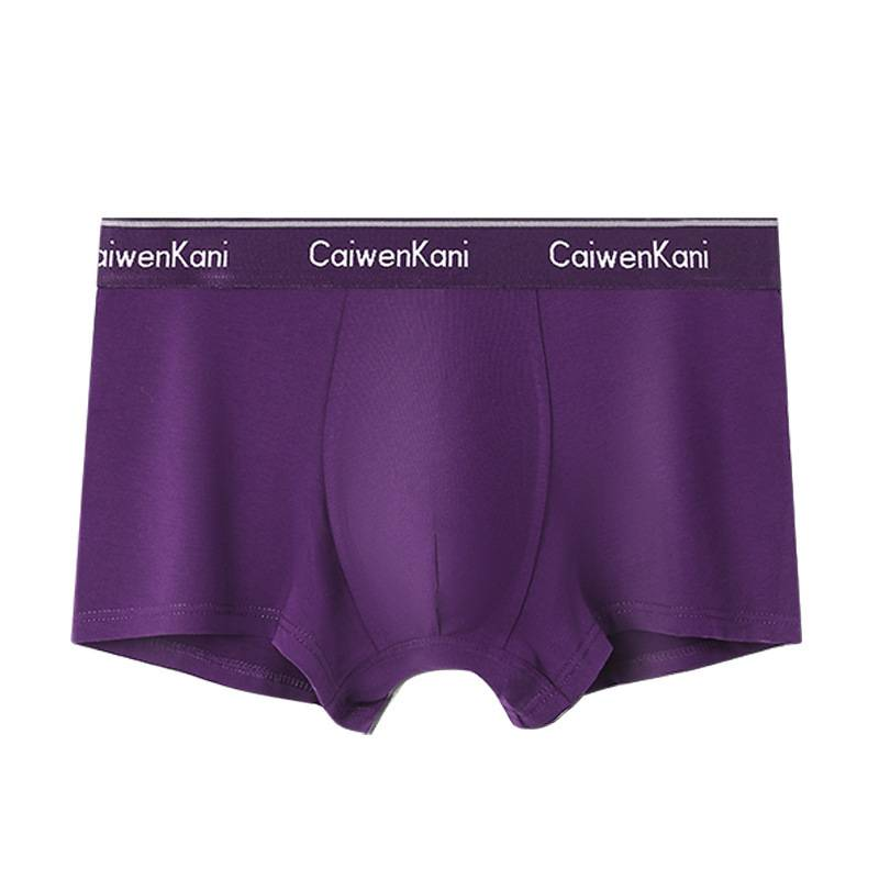 Cueca boxer masculina, cueca respirável de algodão modal, quatro cantos, shorts finos para meninos, caixa de presente_voghion.com