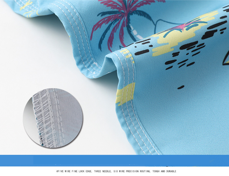 Men's Clothing Beach Pants Loose Quick Drying Beach Shorts Seaside Holiday Leisure Large Pants Printed Casual Shorts_voghion.com