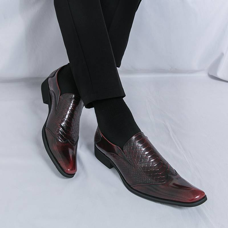 Shoes For Men Dress British Business Party Slip On Black Point Toe Fashion Casual Formal Suit Handmade Men Shoes_voghion.com