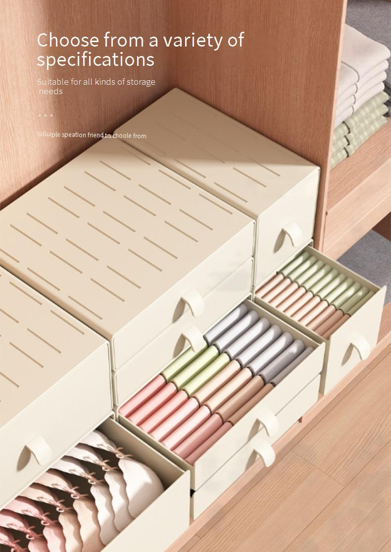 Modular Desktop Organizer With Drawers - Stackable Storage Box For Office/Desk (Multi-Layer, Transparent, Makeup & Stationery)_voghion.com