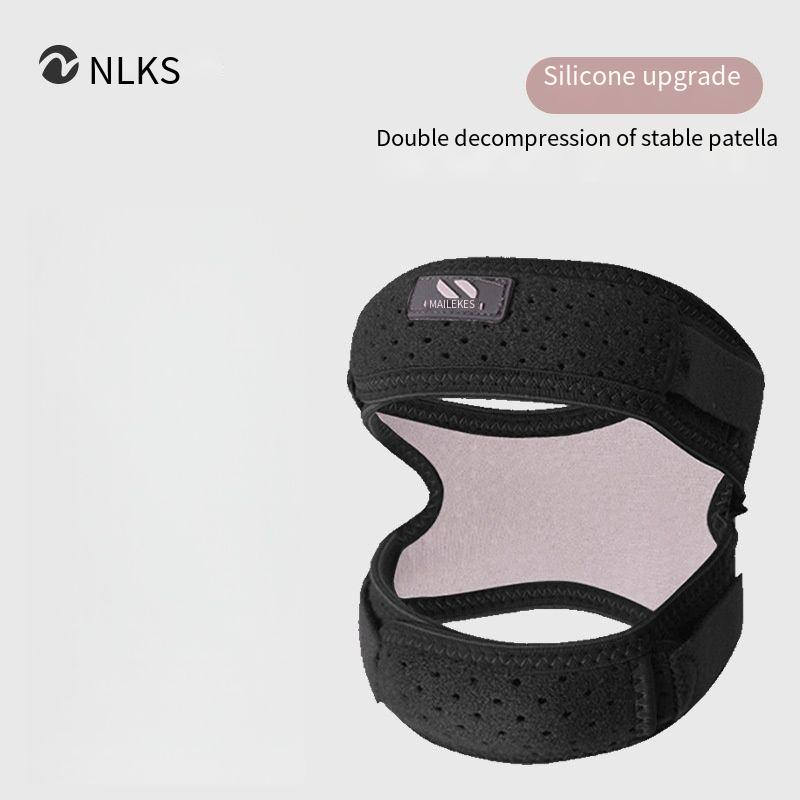 Breathable Summer Knee Brace With Silicone Patella Pad – Shock Absorption & Dual Compression For Running, Basketball & Fitness (Unisex)_voghion.com