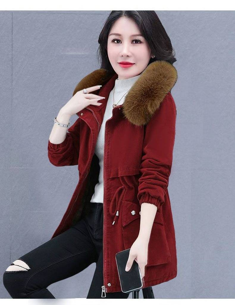 Women's Fleece-Lined Parka Coat Winter Long Puffer Jacket With Sherpa Collar, Loose Fit, Warm Polyester Filling, Plus Size Available_voghion.com