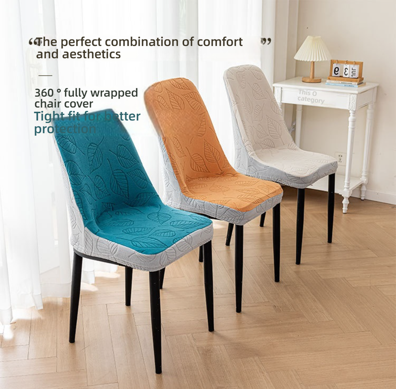 Coprisedie elastiche per sedie da pranzo – Coprisedie elasticizzate moderne (antiscivolo, resistenti, antipolvere, con motivo a foglie, diverse opzioni di colore)_voghion.com