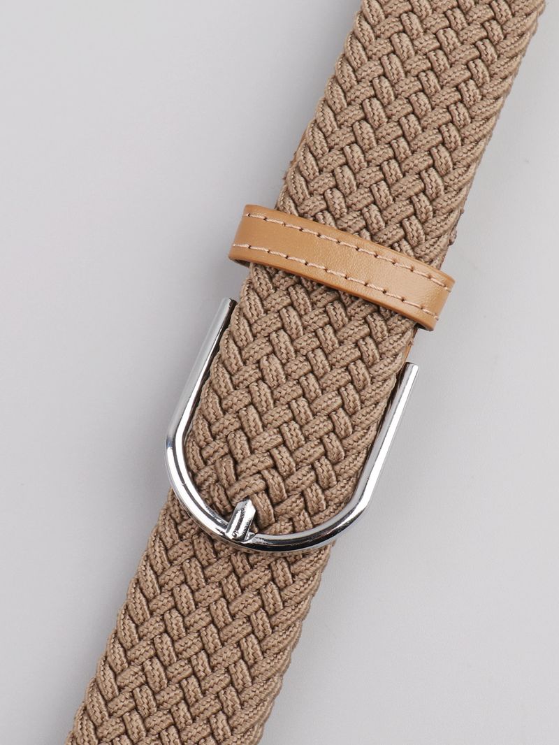 HOT Stretch Canvas Leather Belts Men Female Casual Knitted Woven Military Tactical Strap Male Elastic Belt for Pants Jeans_voghion.com
