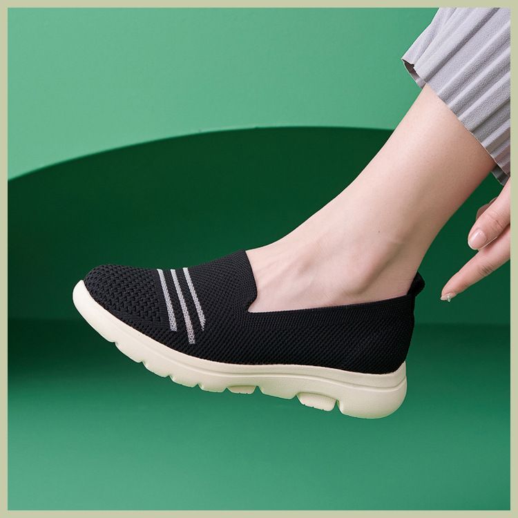 B888-3 Rutschfeste, atmungsaktive Herbst-Winter-2025-Schuhe mit dicken Sohlen, lässig, vielseitig, flache Damenschuhe für Mütter_voghion.com