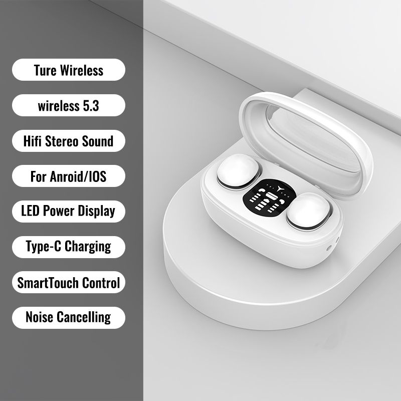 Bluetooth 5.3 Mini Headphones Invisible Earbuds TWS Wireless Headsets HiFi Stereo Sports Noise Reduction Earphones_voghion.com