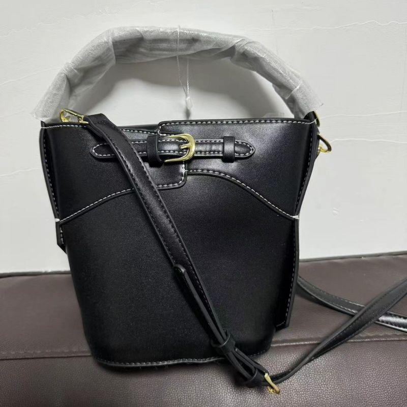 Women's Bags Hand Held Bucket Bag New Fashion Commuter Shoulder Messenger Bag Textured Women's Bag One Piece Drop Shipping_voghion.com
