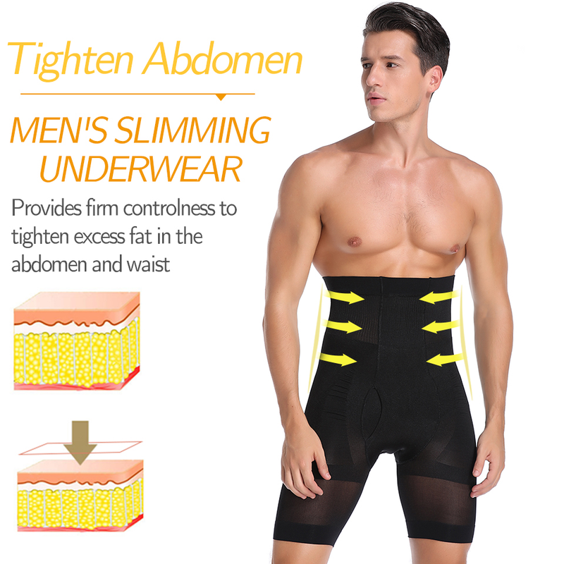 Shapewear Shorts Herren Bauchkontrolle Body Shaper Panty Bauchgürtel Slmming Unterwäsche Hohe Taille Bauch Compre_voghion.com