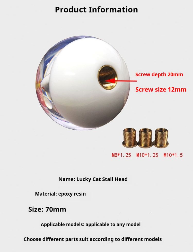JDM Car Fortune Cat China-Chic Ve Windstop Gear Kişiselleştirilmiş Evrensel Modifikasyon Topu Engelleyici Yaratıcı Dalga Çubuğu_voghion.com