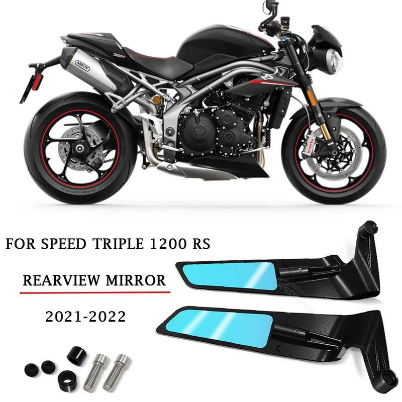 Til SPEED TRIPLE 1200 RS Tilbehør Winglets Spejlsæt Justerbare spejle Motorcykel Stealth-spejle_voghion.com