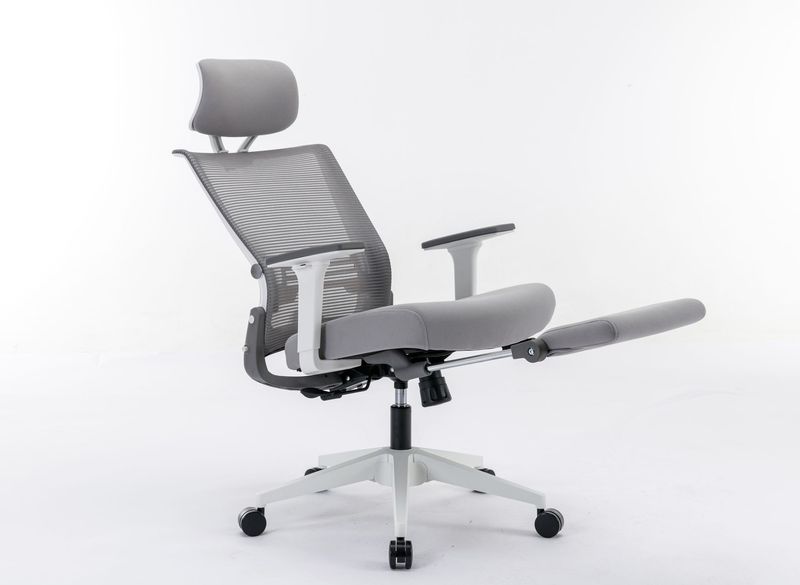 Ergonomic Office Chair With Lumbar Support & Headrest & Flip-up Arms Height Adjustable Rocking Home Office Desk Swivel High Back Computer Chair Warm Taupe Mesh Study Chair_voghion.com