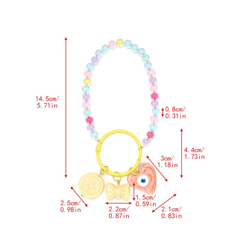 Neuer farbiger Schlüsselanhänger zum Selbermachen von Dopamin mit Teufelsauge-Schlüsselanhänger, Handykette, Autoanhänger._voghion.com