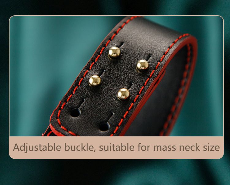 Custom Adult Sex Product Leather Female Couple Game Neck Collar Bondage For Slave Collar Sex Kit Sex Neck Ring With Traction_voghion.com