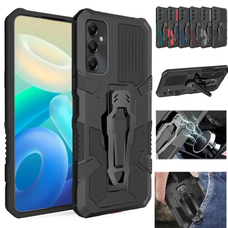 Etui z klipsem do paska do Samsung Galaxy A15 5G A25 A35 A55 A14 A24 A34 A54 A13 A03 Core odporne na wstrząsy_voghion.com