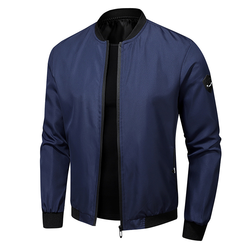 New spring and autumn casual solid color jacket men's_voghion.com