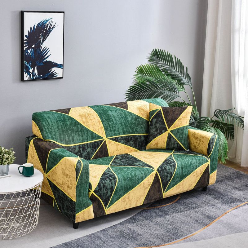 Dehnbarer, bedruckter Sofabezug – rutschfest, katzensicher, vollständige Abdeckung (90–300 cm) | Dschungel-, geometrische und florale Designs für Ecksofas_voghion.com