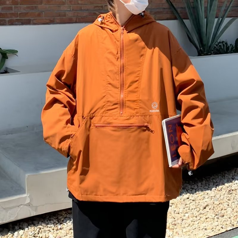 Giacca Charge, pullover funzionale con mezza cerniera, alla moda, primaverile e autunnale, da uomo di High Street americano, vestibilità ampia e funzionale_voghion.com