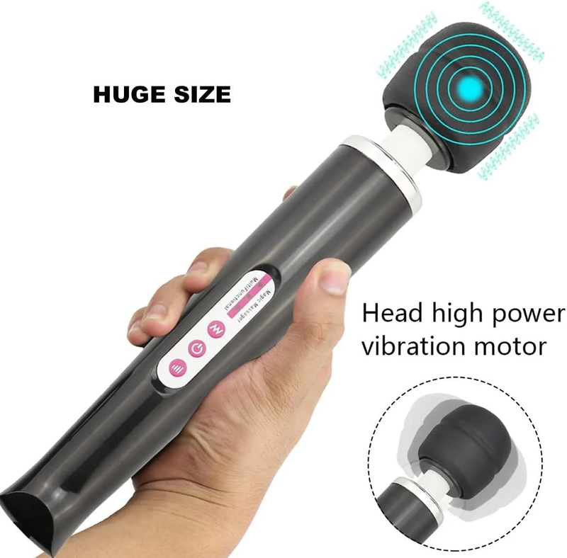 Massageador de costas portátil sem fio recarregável - um dispositivo de massagem corporal completo, silencioso e à prova d'água, com 20 modos e 8 configurações de velocidade_voghion.com