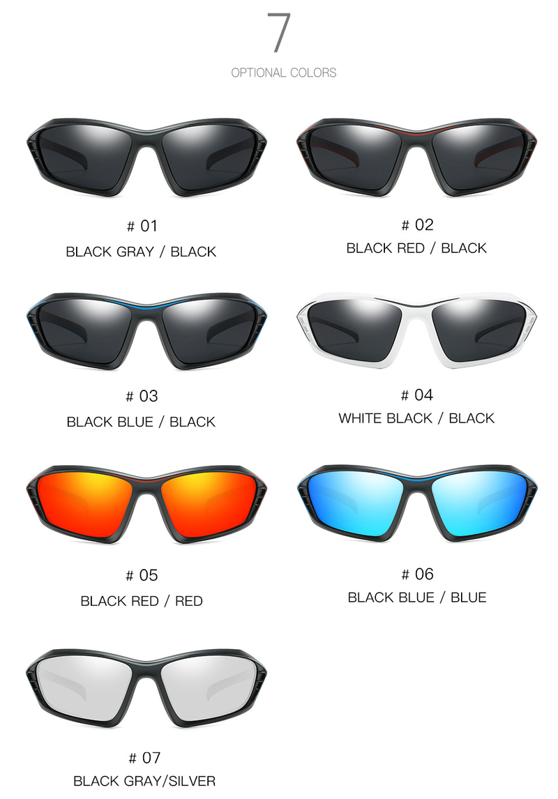 New Men's Polarized Sports Sunglasses XY409 Colorful Film Driving Fishing Ski Glasses_voghion.com