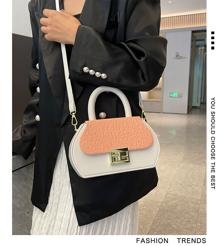 Le popolari borse a guscio rigido in stile straniero di quest'anno, moda femminile, versatili, abbinate ai colori, con tracolla singola, piccola borsa quadrata_voghion.com