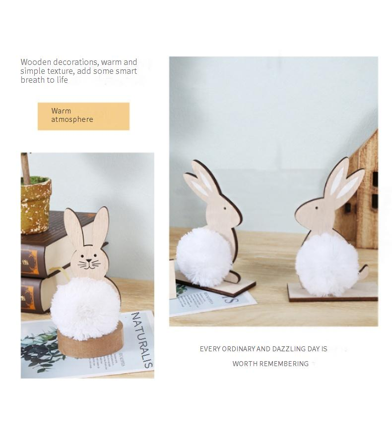 Home Decoration Laser Cutting Desktop Wooden Crafts Ornaments Easter_voghion.com