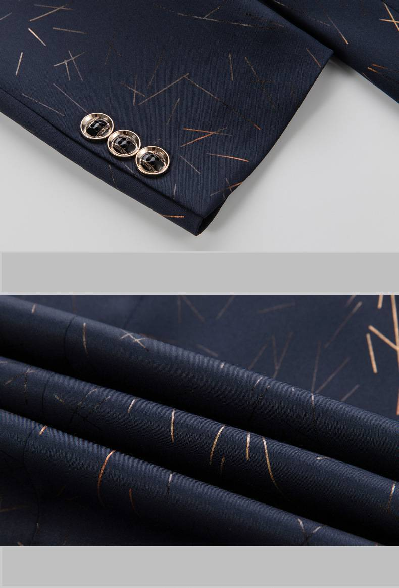 Sıcak Satış Yeni Erkek Takım Elbise, Slim Fit Baskılı Elbise, İş Gündelik, Dik Yaka Takım Elbise, Parti, İş ve Düğün İçin Tek Batı Üstü_voghion.com