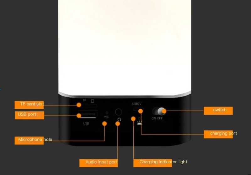 LED Bunte Licht Bluetooth Lautsprecher Tragbare USB Nacht Licht Wecker Klopfte Licht Drahtlose Audio_voghion.com