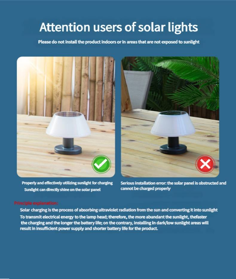 Outdoor Bar Solar Charging Table Lamp Outdoor Garden Solar Night Light Bar Table Lamp_voghion.com