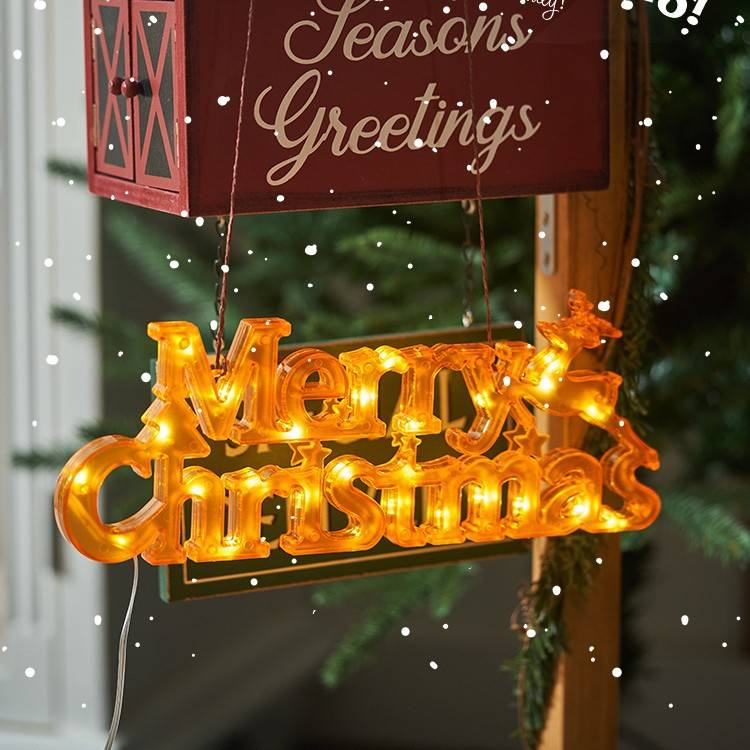 Luces LED navideñas con forma de botón: iluminación decorativa con estrellas y letras para fiestas, bares, árboles y otras ocasiones._voghion.com
