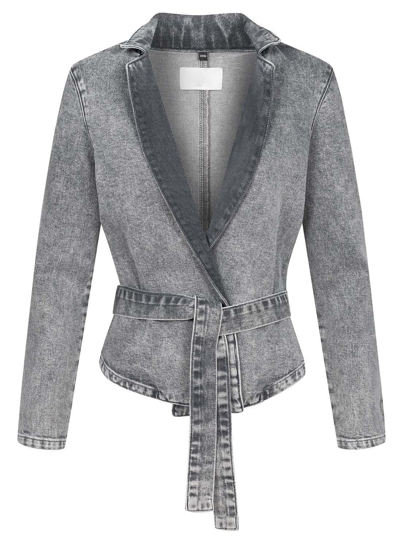 Completo blazer e jeans da donna in denim – Giacca elasticizzata streetwear e pantaloni slim fit (S-XL) – Miscela di cotone e poliestere per un look casual chic_voghion.com