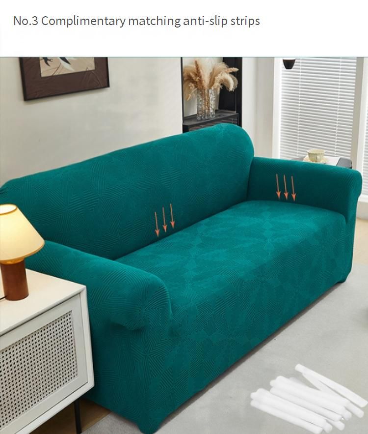 Copridivano jacquard di alta qualità - Copridivano completamente elastico per divani singoli, matrimoniali, tripli e grandi - Copridivano elasticizzato in tinta unita_voghion.com