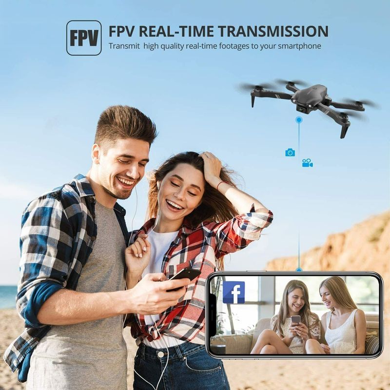 4DRC V13 Mini RC Drone 6K HD Dual Camera WiFi FPV Foldable Quadcopter +2 Battery, Beginners Toys Gifts_voghion.com