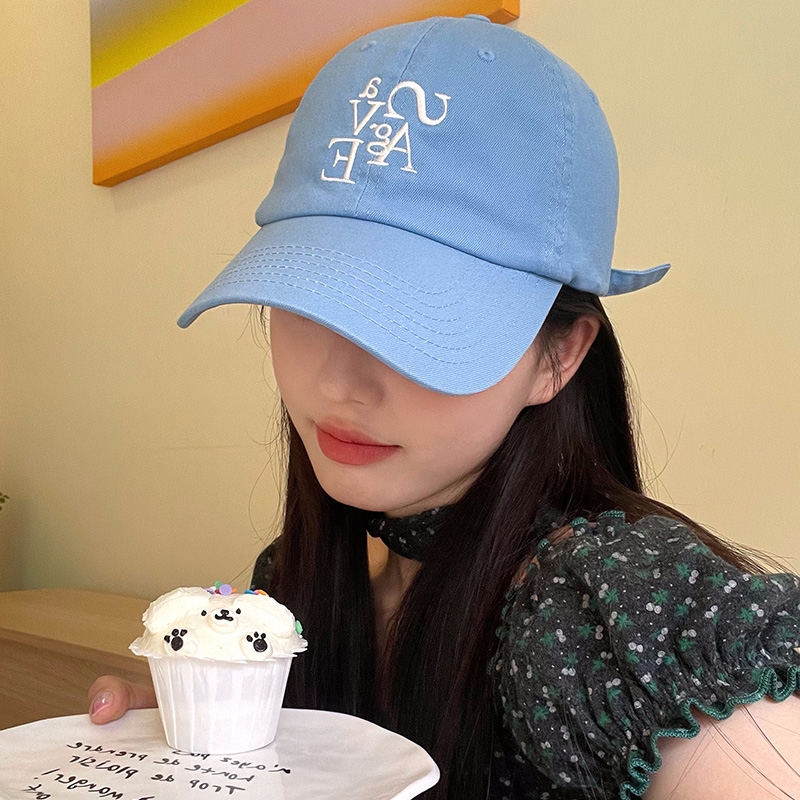 Ins Style Letter Borduurwerk Baseball Cap Dames Lente En Herfst Zachte Top Cap Tide_voghion.com