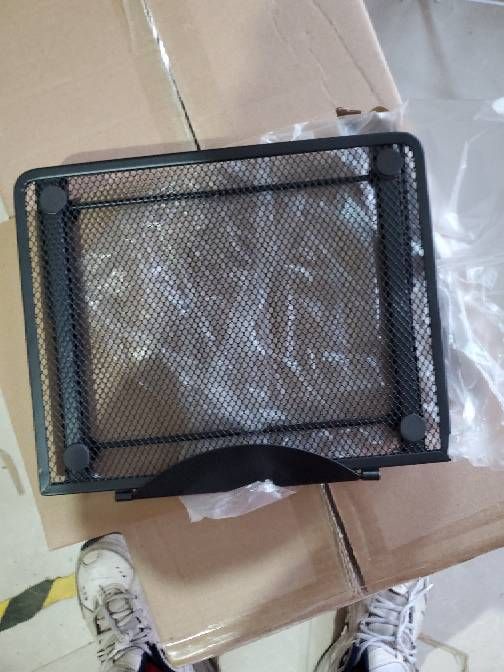 348 Metal Laptop Base Floor Folding Stand Wire Mesh Combination Tablet_voghion.com