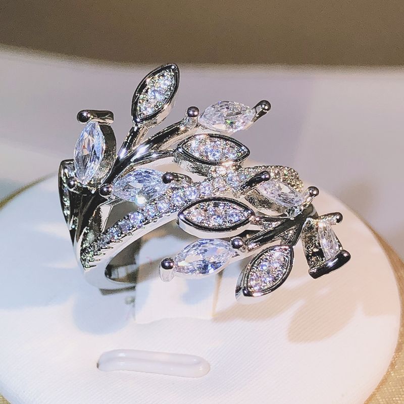 Ready Stock Sier Handmade Eternity Promise Cstal Ring AAA Cz Zirkon Verlobung Eheringe Ringe für Frauen Männer Finger Party_voghion.com