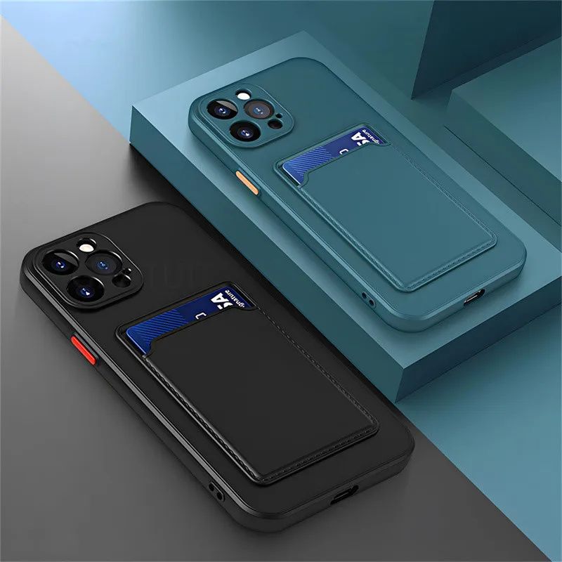 Weiche Silikonhülle 13 12 11 Mini 16E Brieftasche Kartenhalter Hüllen für iPhone 15 14 Pro Max 16 Plus XS XR Cover_voghion.com