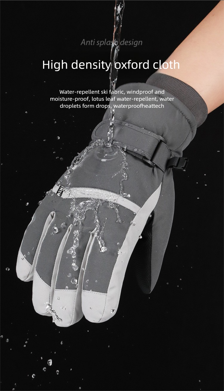 Ski Gloves Touch Screen Waproof Outdoor Sports Men And Women Warm Plus Velvet Thickened Riding Non-Slip Windproof_voghion.com