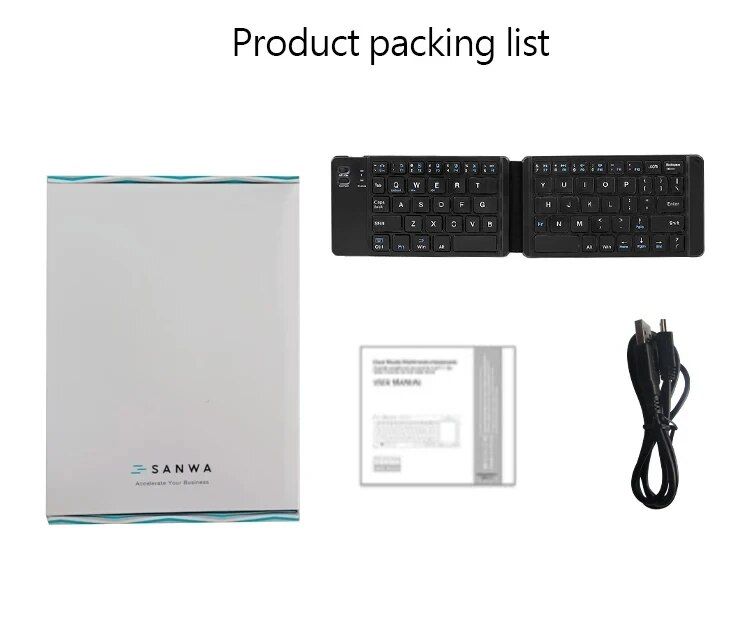 Katlanır Bluetooth Klavye IPAD Mobil Tablet Dizüstü Taşınabilir Ofis Mini Kablosuz Klavye Depolama Üç Sistem Evrensel_voghion.com