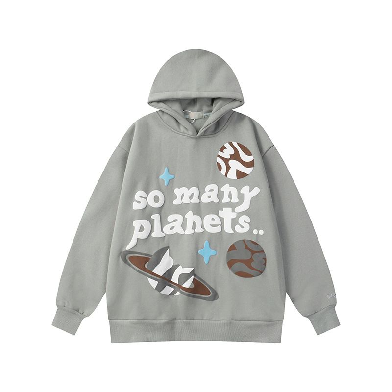 Abbigliamento da uomo Felpa con cappuccio da uomo allentata di nicchia scheletro maschile e femminile_voghion.com