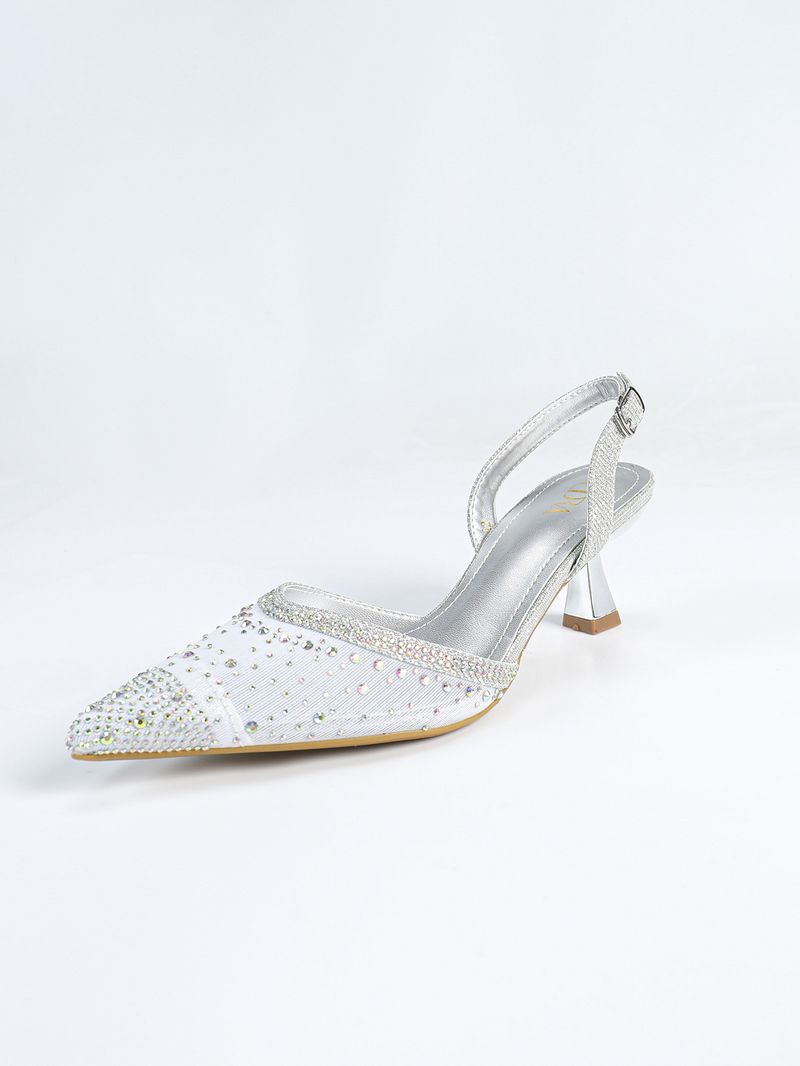New Fairy Wind Rhinestones Breathable Mesh Fine Heel Overtop Sandals_voghion.com