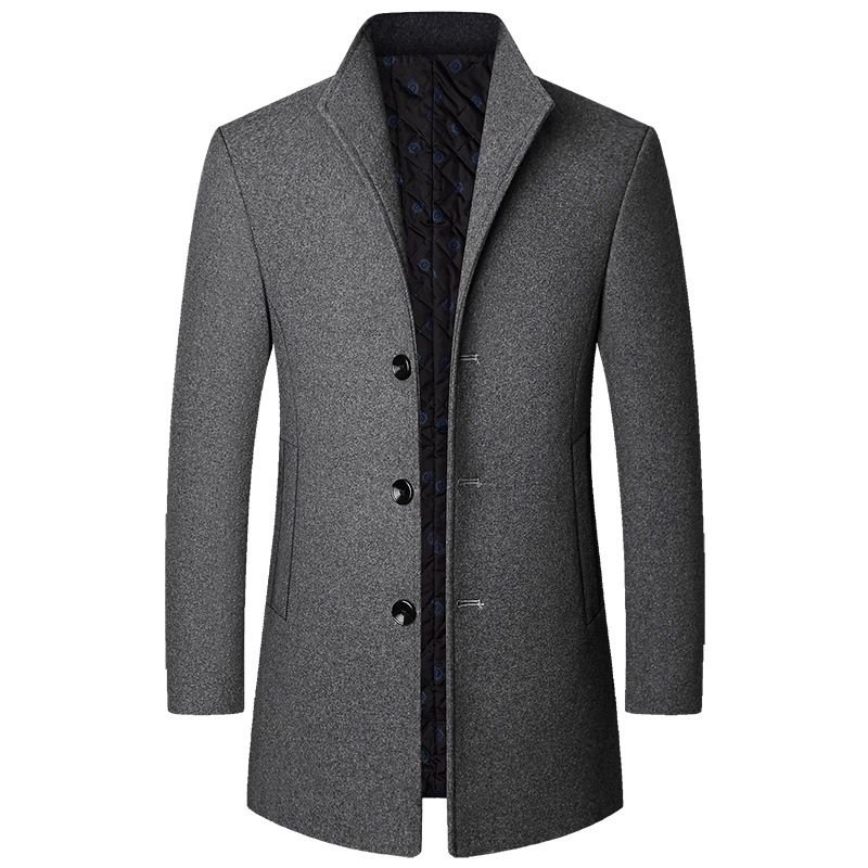 Mittleren Alters für Männer im Herbst und Winter, lässige Ni-Windjacke, Papa-Outfit, Herren-Wollmantel_voghion.com