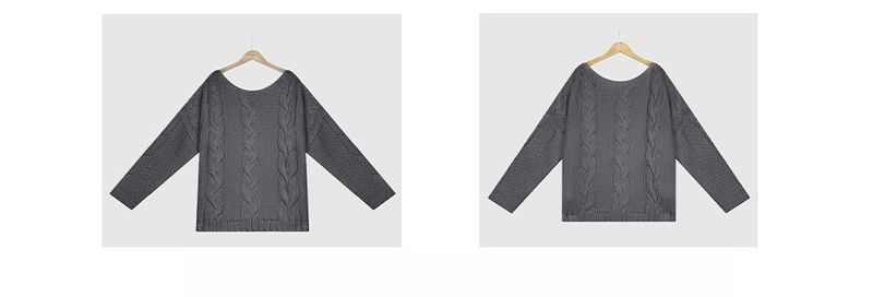 Lockerer Strickpullover mit V-Ausschnitt und Thousand Bird Grid-Muster, ärmellose Weste_voghion.com