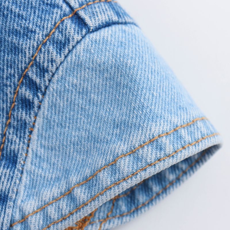 Dametøj 2024 sommer nyt patchwork kjole denim bukser sæt_voghion.com