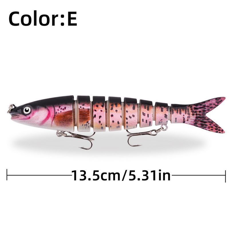 Çok Bölmeli Loach Biyonik Seti Uzun Atışlı Yavaş Batışlı 13,5 cm 17 g Gerçekçi 8 Bölmeli Sert Yem Balıkçılık Yemi_voghion.com