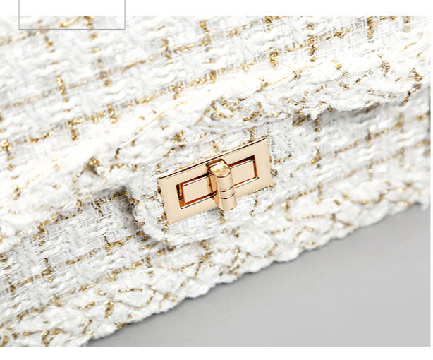 Bolso pequeño de lana con cadena para mujer, bandolera de hombro con sentido de gama alta, cuadrado pequeño, novedad de verano 2023_voghion.com
