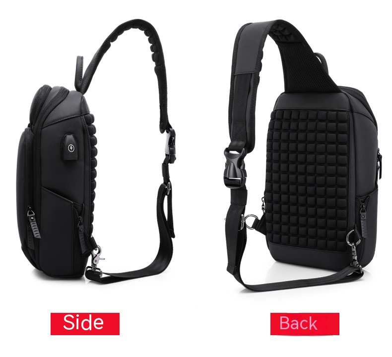 Τσάντα στήθους, ανδρική πολυλειτουργική επιχείρηση, αθλητικά, ταξίδια, χιαστί τσάντα με έναν ώμο_voghion.com