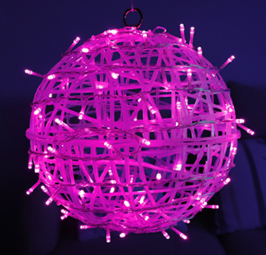 Luce LED Tengqiu impermeabile Luce rotonda a sfera Paesaggio Albero Appeso Luce colorata per esterni Protezione solare Illuminazione ingegneristica Luce decorativa natalizia_voghion.com